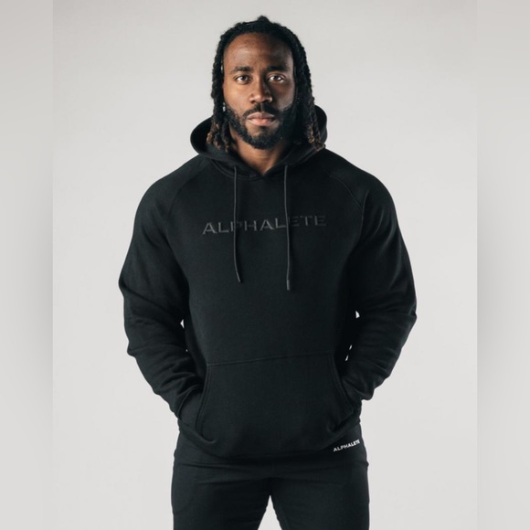 Alphalete | Shirts | Alphalete Core Performance Hoodie Black Out | Poshmark